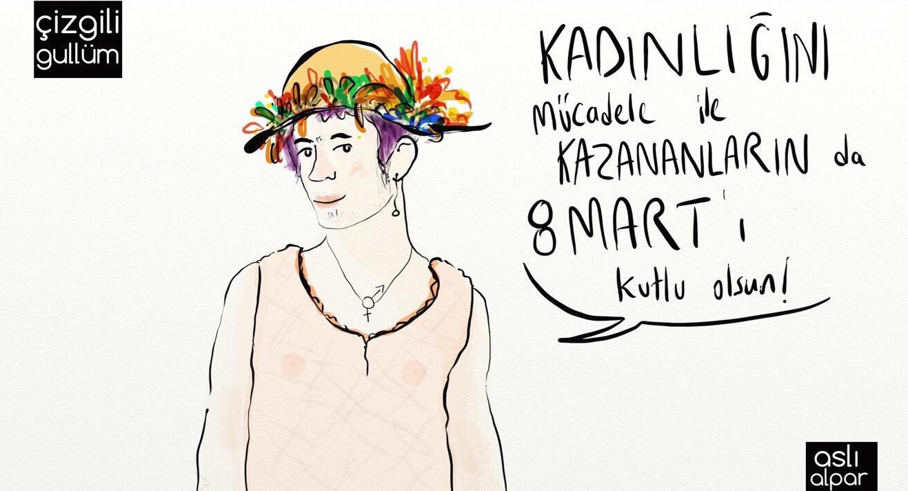 Çizgili Gullüm: Trans kadınlar 8 Mart&rsquo;a çağırıyor Kaos GL - LGBTİ+ Haber Portalı
